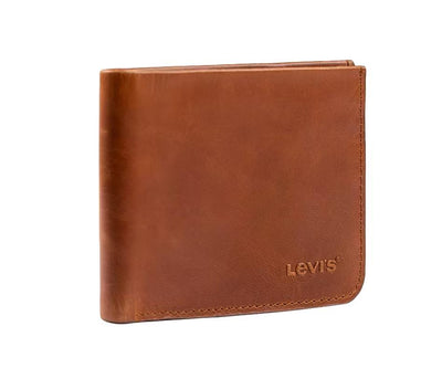 Levi's Men's RFID Bifold Wallet with Bill Divider Tan