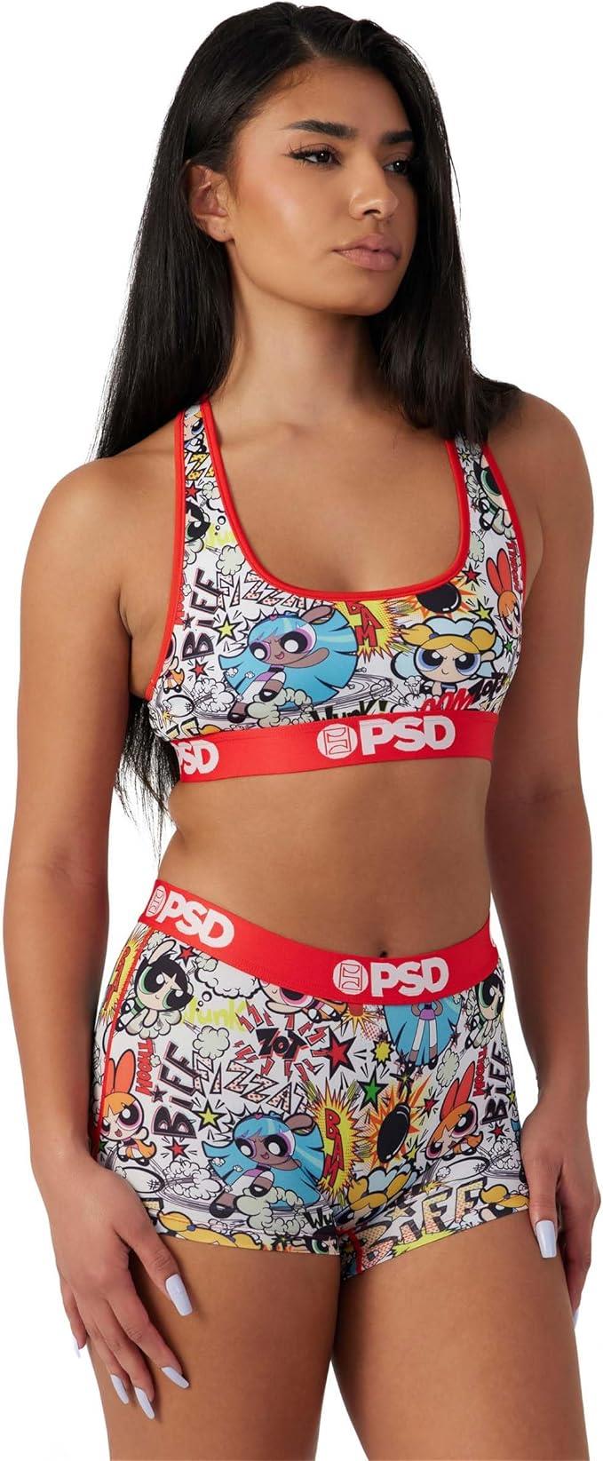PSD Women's Powerpuff Girls Bomb Sports Bra Multicolor
