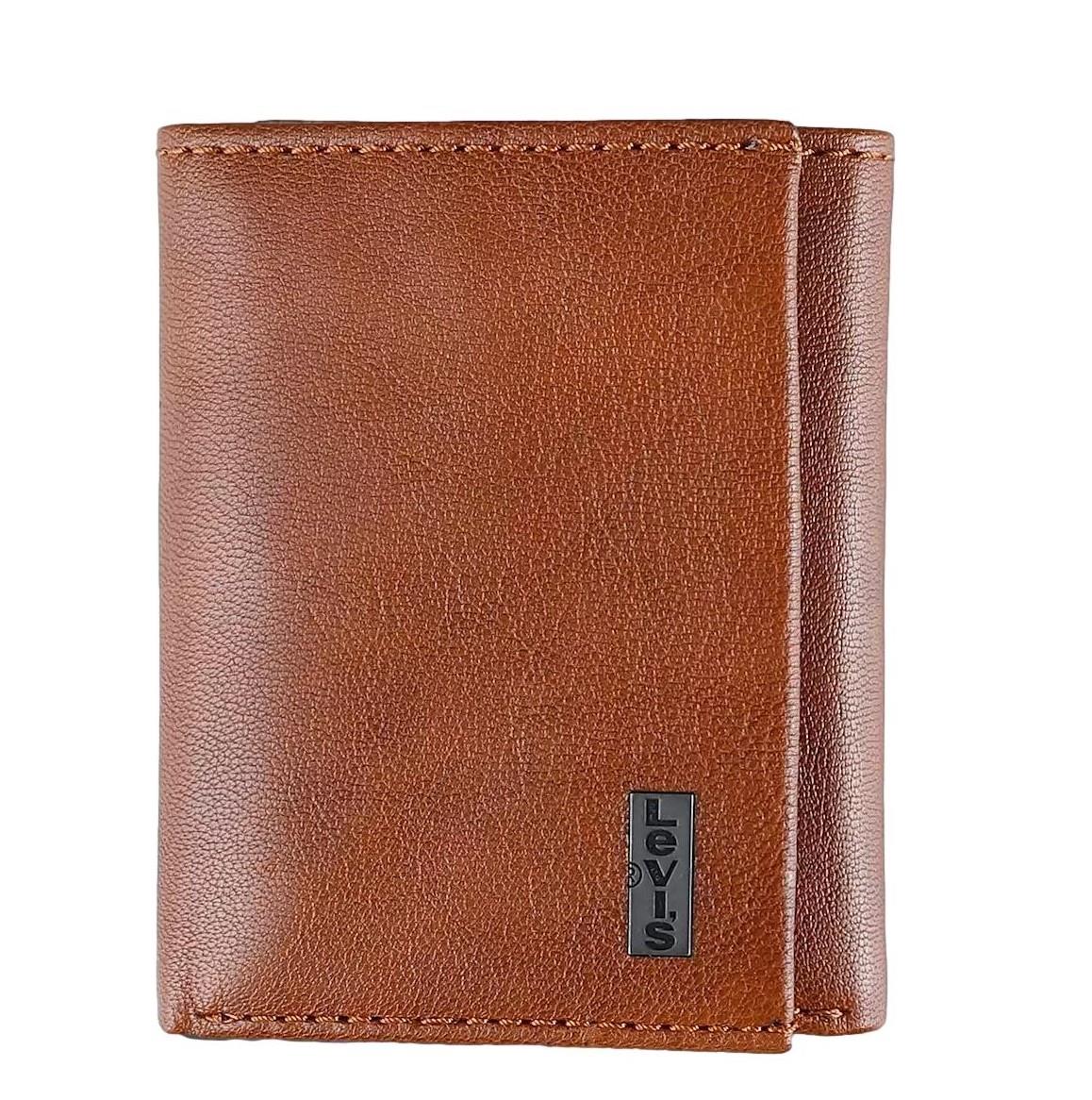 Levi's Men's RFID Trifold Leather Wallet -Slim Classic Billfold