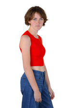 Socal Look Women’s Ribbed Knit Sleeveless Crop Tank Top