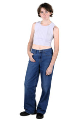 Socal Look Women’s Ribbed Knit Sleeveless Crop Tank Top