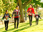 SOCAL LOOK Ugly Christmas Sweater for Teens, Multicolor Long Sleeve Unisex Youth Cute Rudolph Holiday Xmas Pullover for Big Boys and Girls