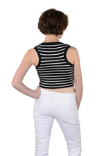 Socal Look Women’s Ribbed Knit Sleeveless Crop Tank Top
