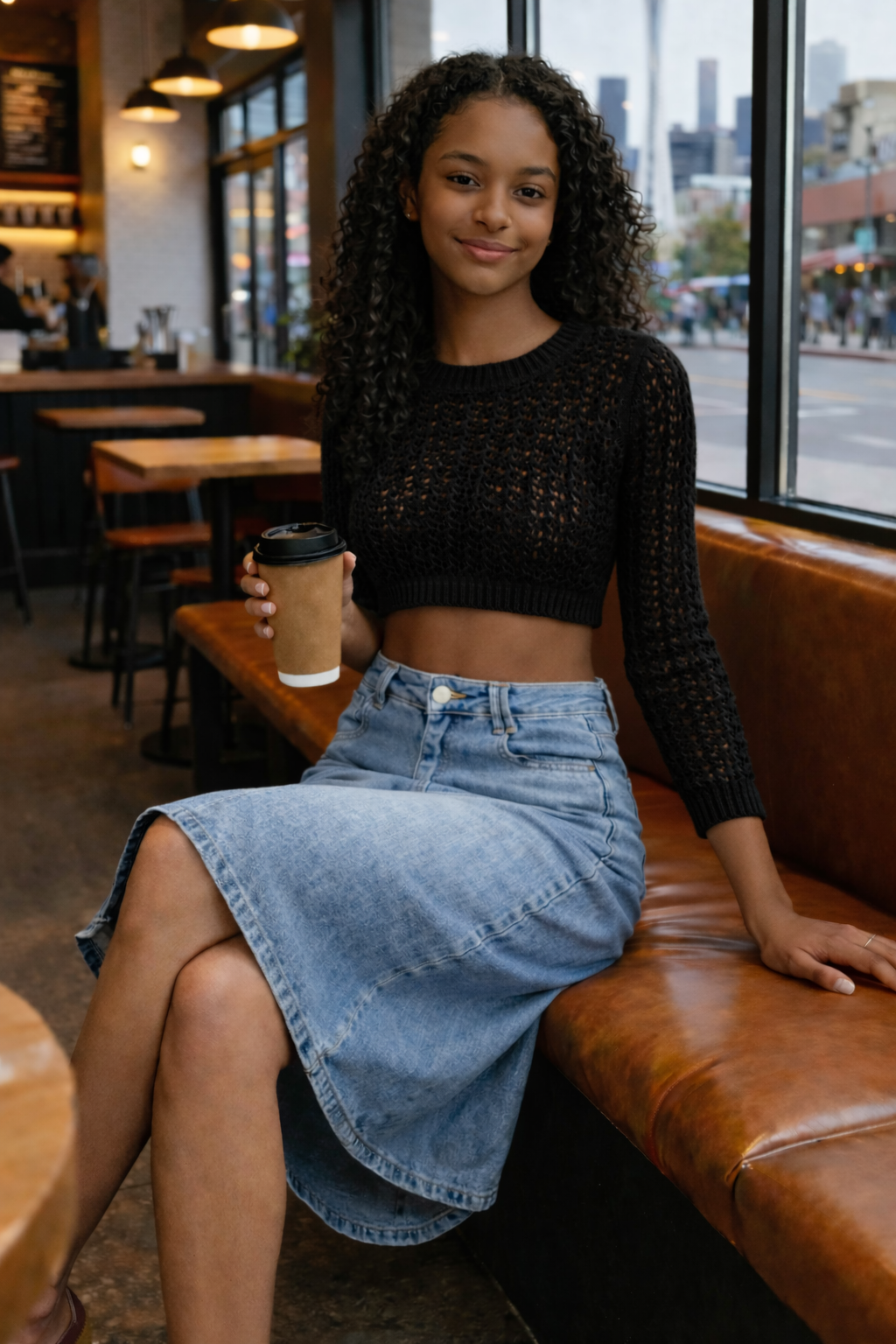 Socal Look Women's Cotton Crochet Sweater Long Sleeve Summer Casual Pullover