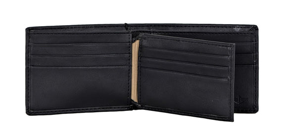 Dockers Men's RFID-Blocking Extra Capacity Slimfold Leather Wallet Black
