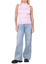Socal Look Ribbed Women’s Sleeveless Turtleneck Top Y2K Cute