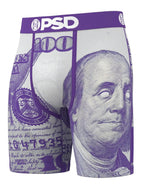 PSD Men's C-Note Purple Boxer Briefs - Breathable and Supportive Underwear