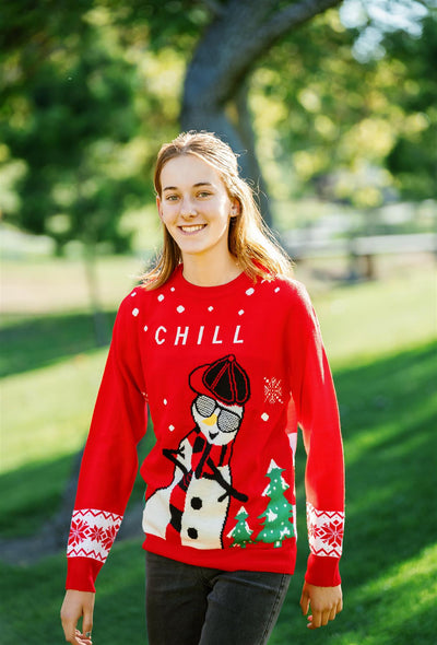 Kesis Women's Ugly Christmas Sweater, Long Sleeve Crew Neck Acrylic Holiday Pullover