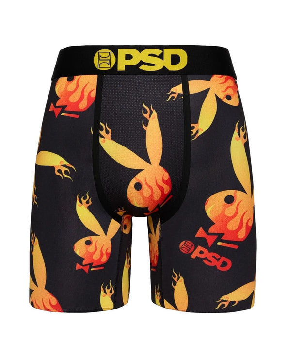 PSD Men's Playboy Flames Boxer Briefs Multi Color