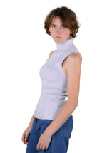 Socal Look Ribbed Women’s Sleeveless Turtleneck Top Y2K Cute