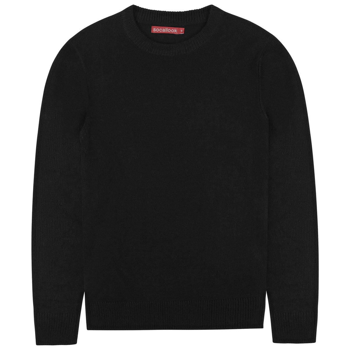 Socal Look Men's Sweater Crew Neck Long Sleeve Acrylic Pullover