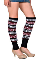 SOCAL LOOK Women's Jacquard Knit Leg Warmers - Over Knee-High Boot Socks, Warm Leg Warmers for Women & Girls, Christmas Gift