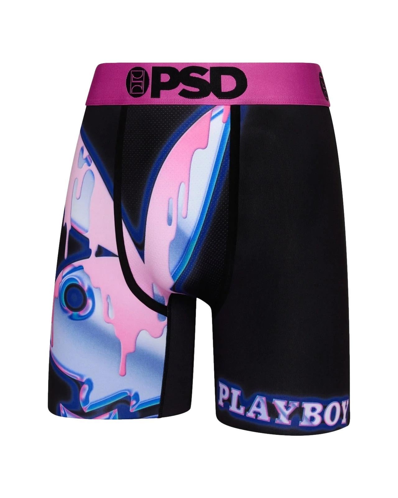 PSD Men's Playboy Chromed Drip Boxer Briefs Multi Color
