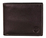 Timberland Men's Genuine Leather Bifold Passcase Wallet with Flip ID Pocket