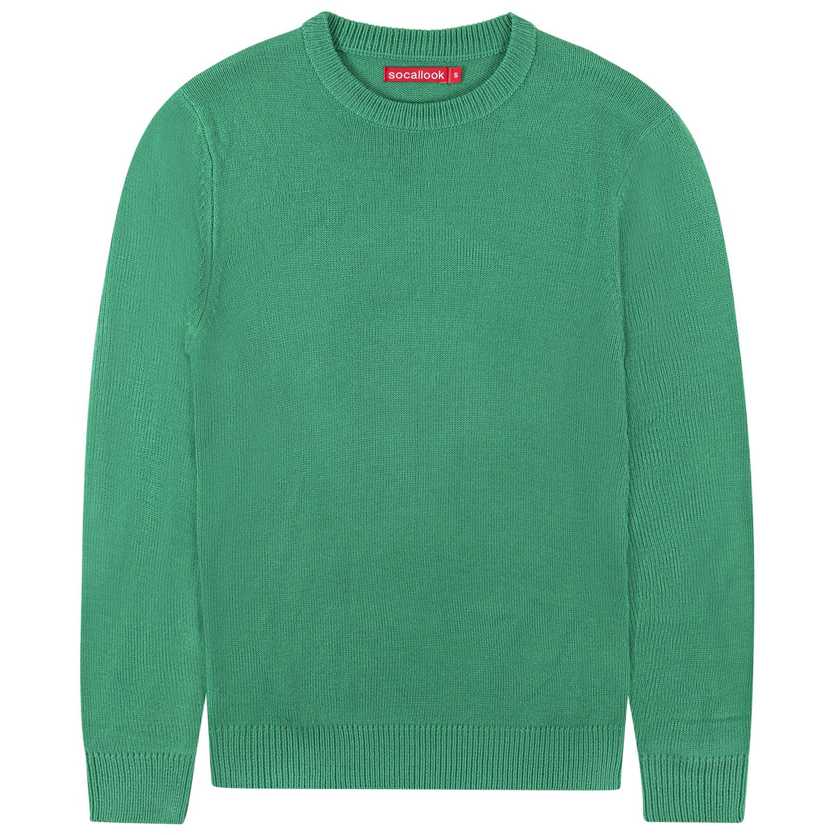 Socal Look Men's Sweater Crew Neck Long Sleeve Acrylic Pullover