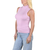 Socal Look Ribbed Women’s Sleeveless Turtleneck Top Y2K Cute