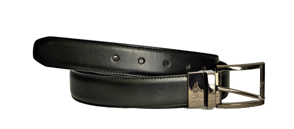 Dockers Men's 1.25 in (32MM) Reversible Belt With Gunmetal Buckle Black-Brown