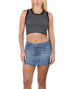 Socal Look Women’s Ribbed Knit Sleeveless Crop Tank Top