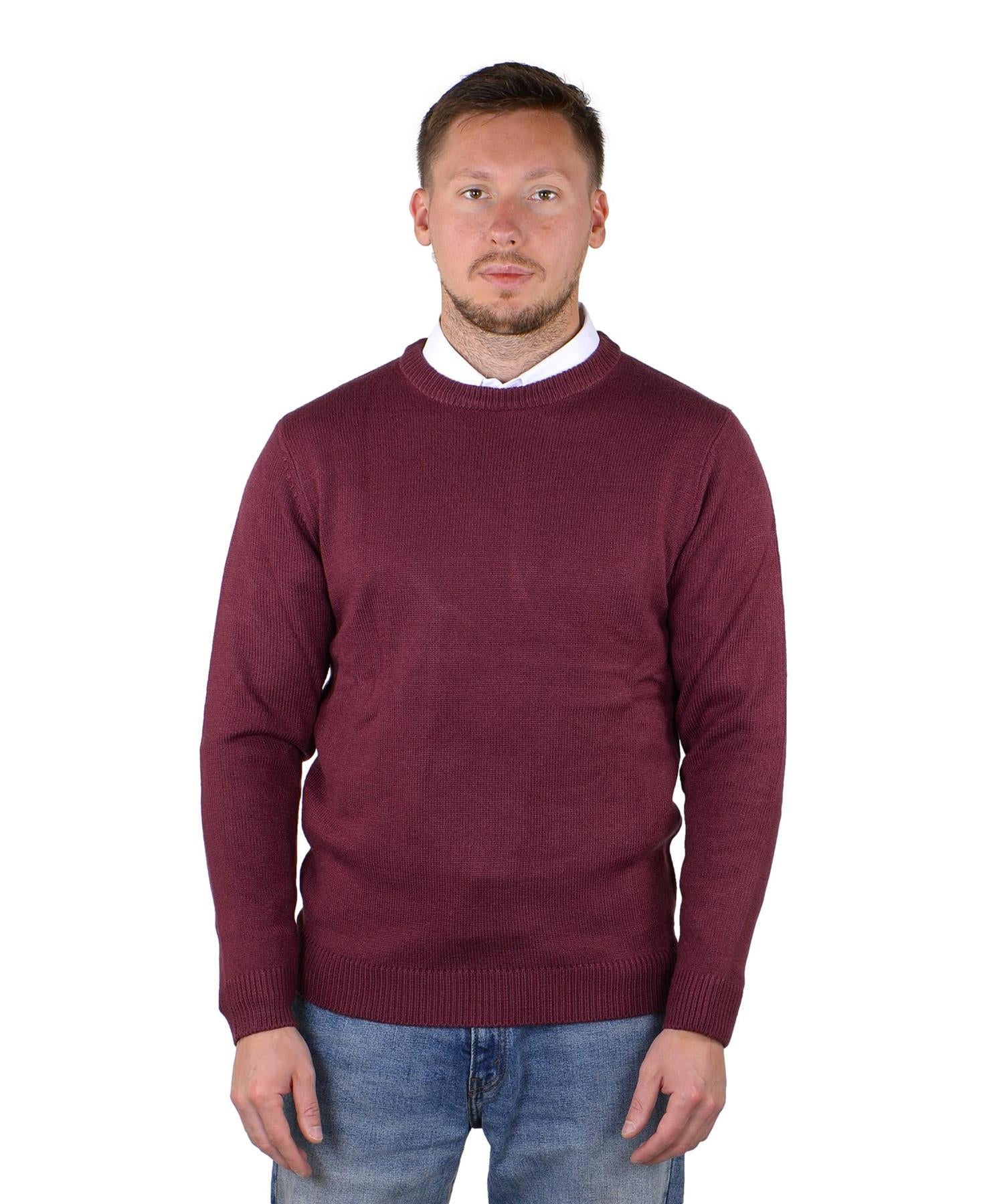 Socal Look Men's Sweater Crew Neck Long Sleeve Acrylic Pullover