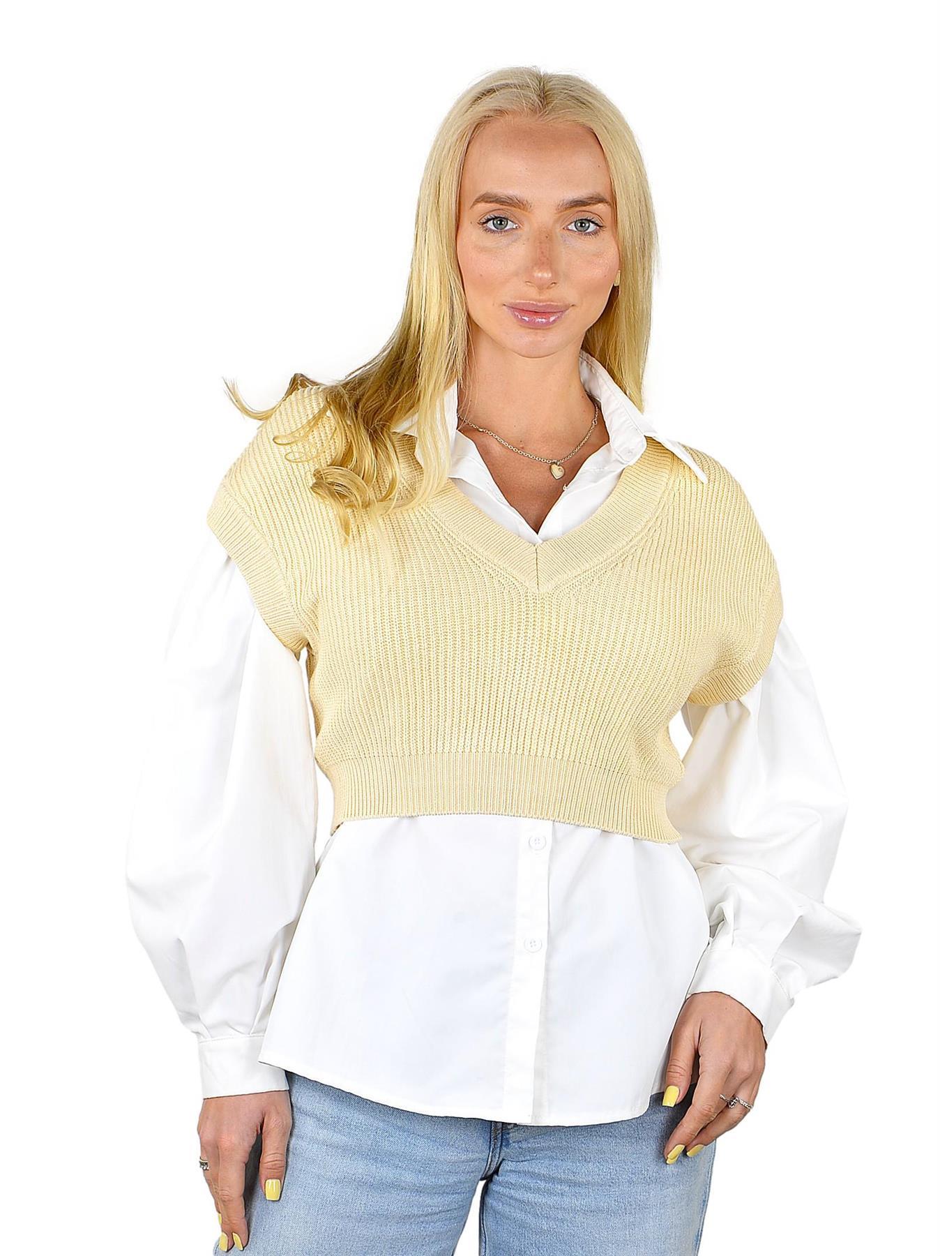 Socal Look Women's Sleeveless V-Neck Crop Top in Stretchable Viscose