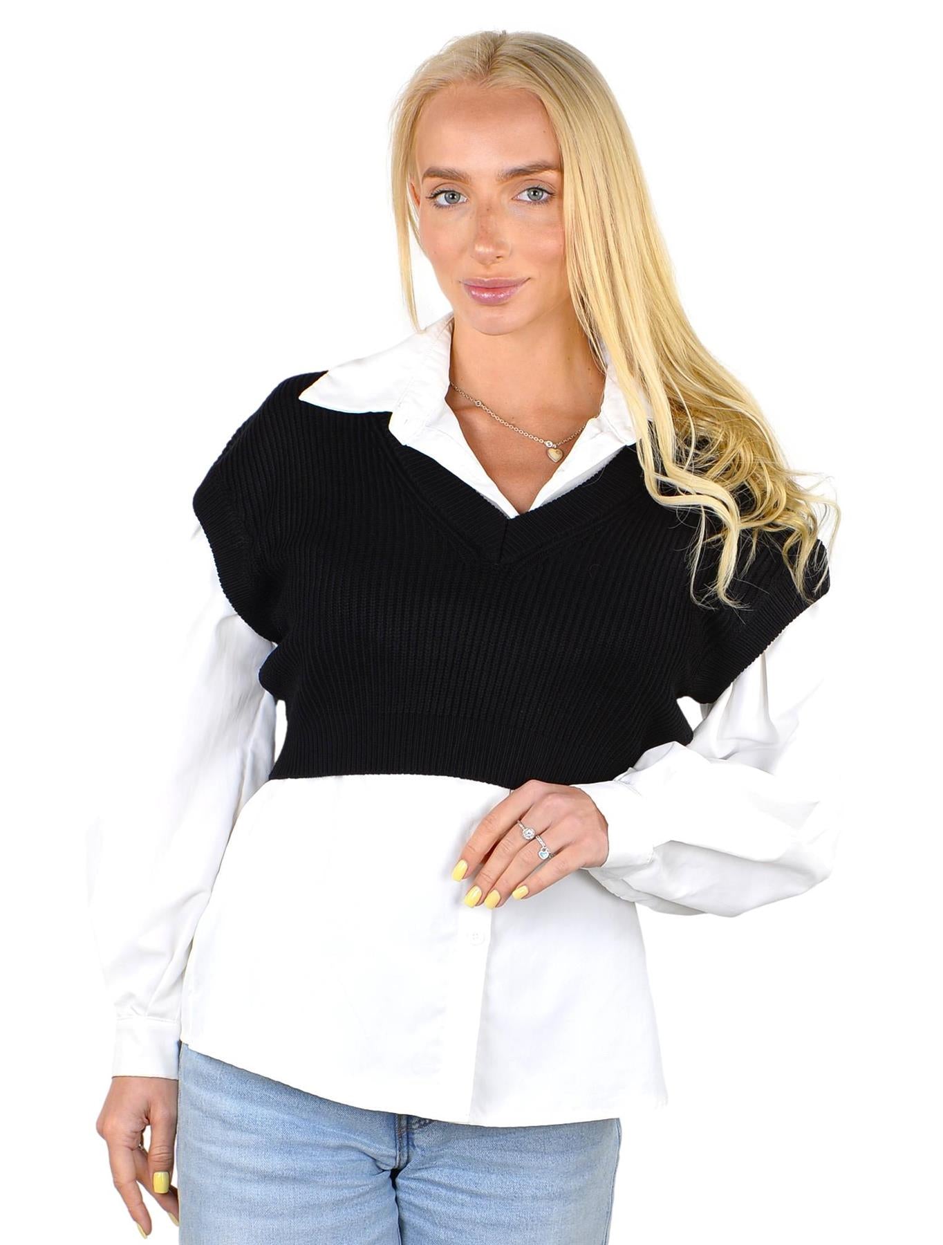 Socal Look Women's Sleeveless V-Neck Crop Top in Stretchable Viscose