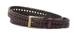 Dockers Men's 32MM Wide Faux Leather Braided Belt Tan
