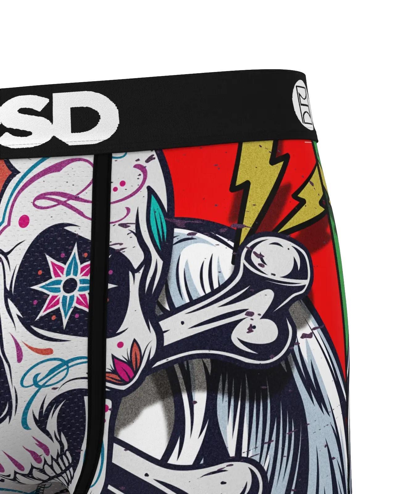 PSD Men's Skull Burst Boxer Briefs - Breathable and Supportive Underwear