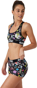 PSD Womens Sports Bra PPG Comic Multi