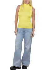 Socal Look Ribbed Women’s Sleeveless Turtleneck Top Y2K Cute