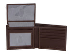 Timberland Men's Genuine Leather Bifold Passcase Wallet with Flip ID Pocket