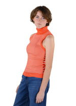 Socal Look Ribbed Women’s Sleeveless Turtleneck Top Y2K Cute