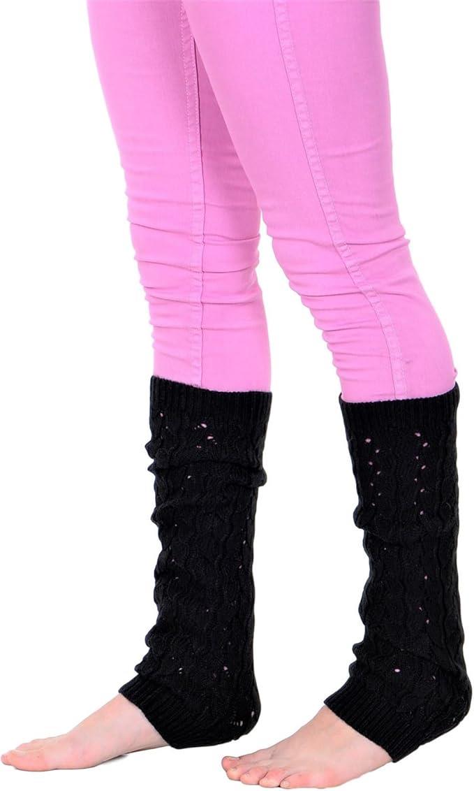 KESIS Women's Cable Knit Leg Warmers Knitted Crochet Long Socks