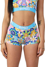 PSD Women Boy Shorts - CB Radial Floral Full Coverage Stretch Underwear