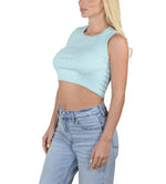 Socal Look Women’s Ribbed Knit Sleeveless Crop Tank Top