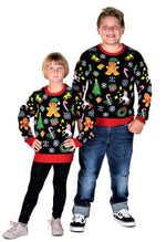 KESIS Kids Ugly Christmas Sweater - Black Long Sleeve Tacky Cute Holiday Pullover for Boys & Girls