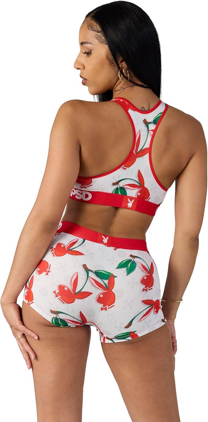 PSD Women Boy Shorts - PB Cherry Lux Full Coverage Stretch Underwear