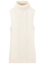 Socal Look Ribbed Women’s Sleeveless Turtleneck Top Y2K Cute