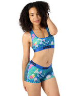 PSD Women Sports Bra R&M Portal Haze - Racerback, Breathable Microfiber Fabric