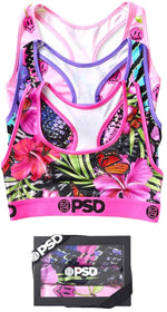 PSD Women's Wild Trip 3PK Sports Bra Multicolor