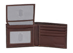Timberland Men's Genuine Leather Bifold Passcase Wallet with Flip ID Pocket