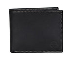 Timberland Men's Genuine Leather Bifold Passcase Wallet with Flip ID Pocket