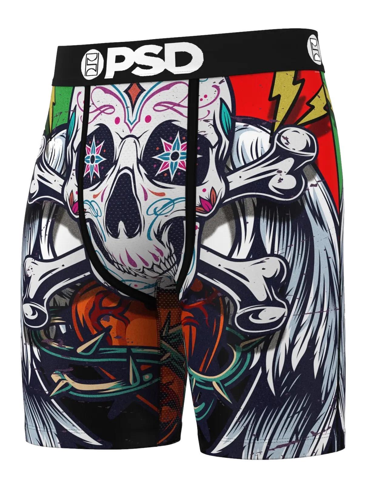 PSD Men's Skull Burst Boxer Briefs - Breathable and Supportive Underwear