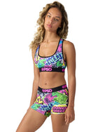 PSD Women Sports Bra Looney Money- Racerback, Breathable Microfiber Fabric