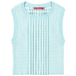 Socal Look Women’s Ribbed Knit Sleeveless Crop Tank Top