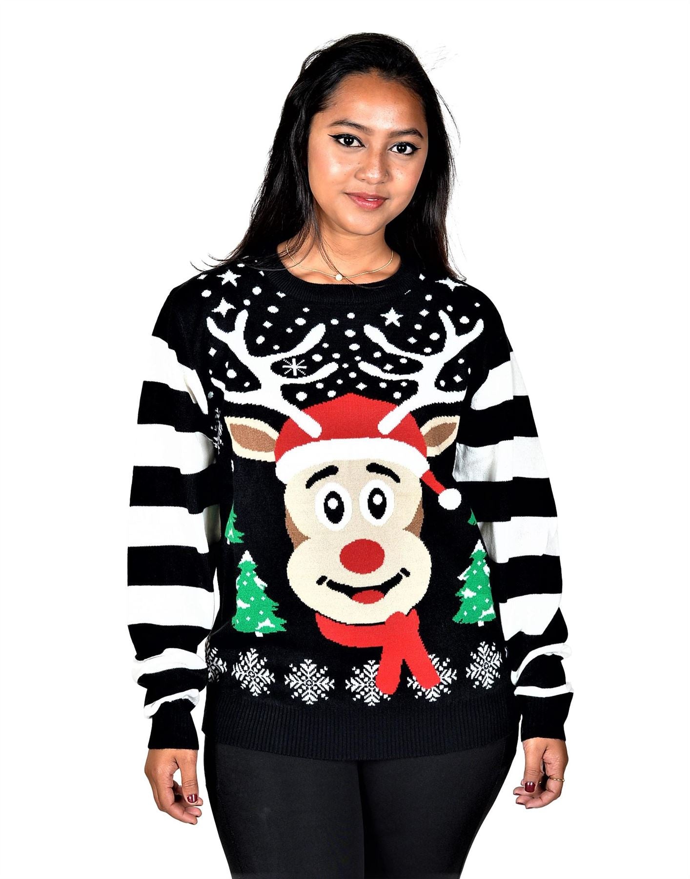Kesis Women's Ugly Christmas Sweater, Long Sleeve Crew Neck Acrylic Holiday Pullover
