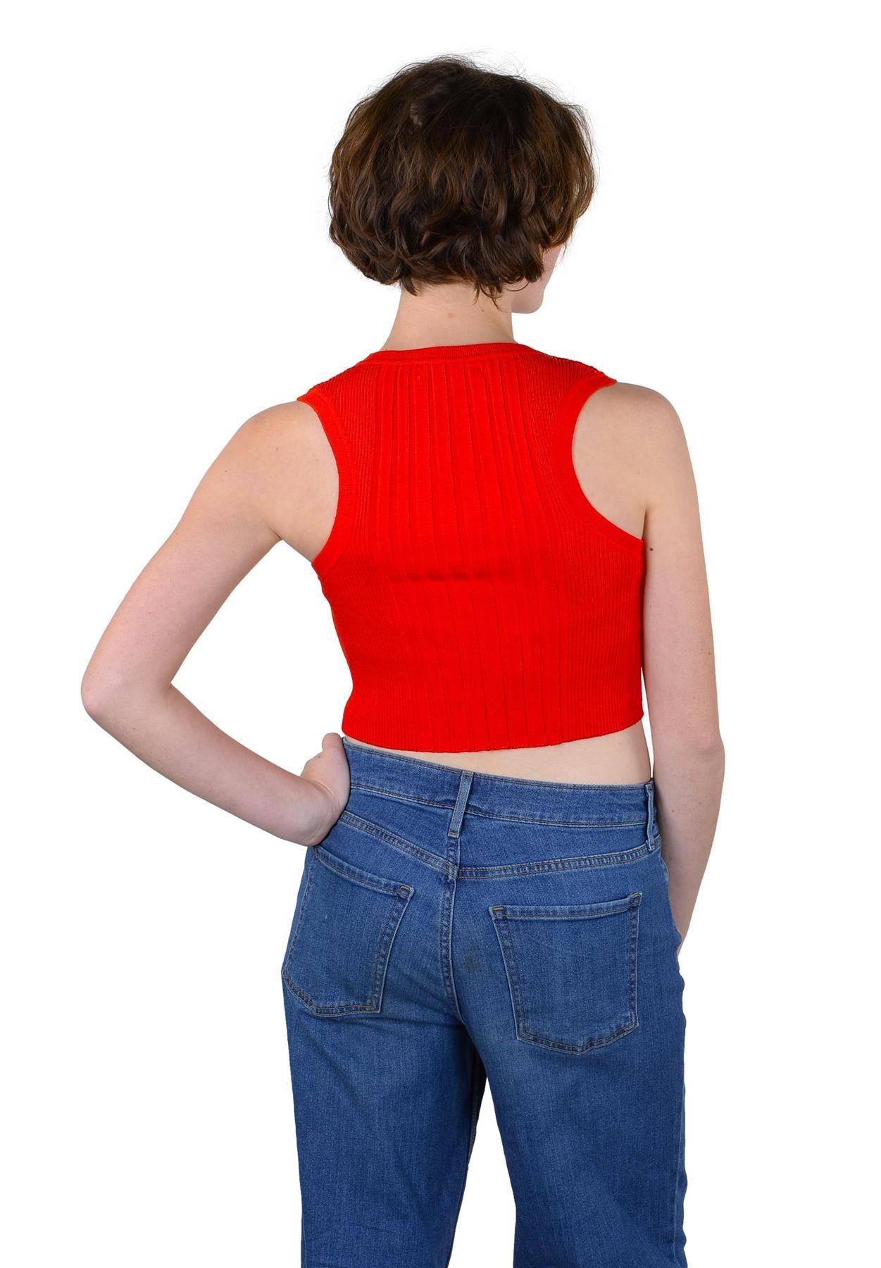 Socal Look Women’s Ribbed Knit Sleeveless Crop Tank Top