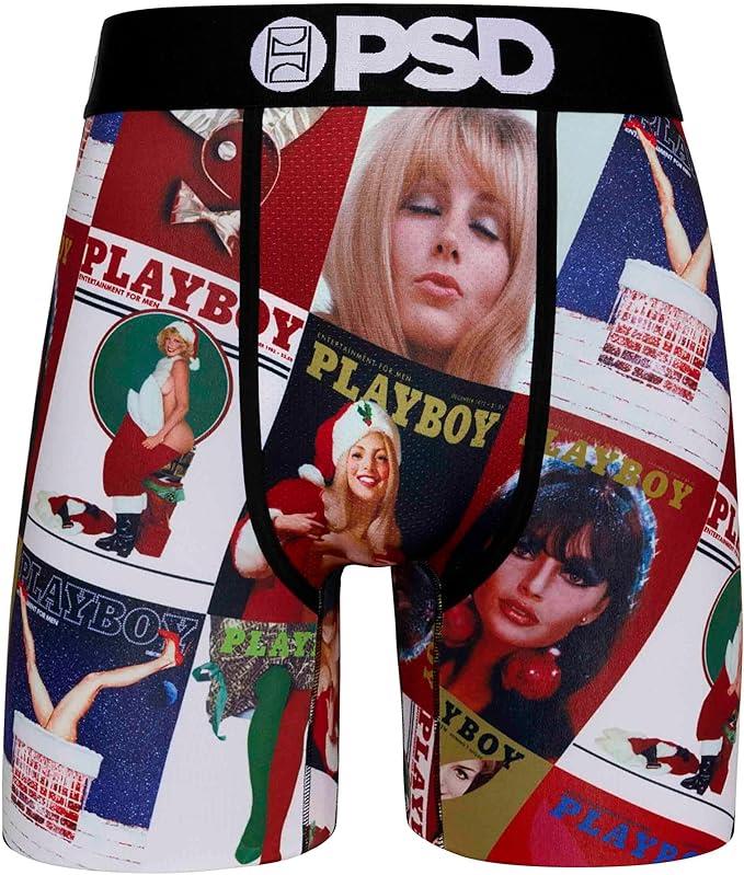 PSD Men's Playboy Xmas Covers Boxer Briefs Multi Color
