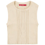 Socal Look Women's Sleeveless Crew Neck Sweater Top in Stretchable Viscose Blend