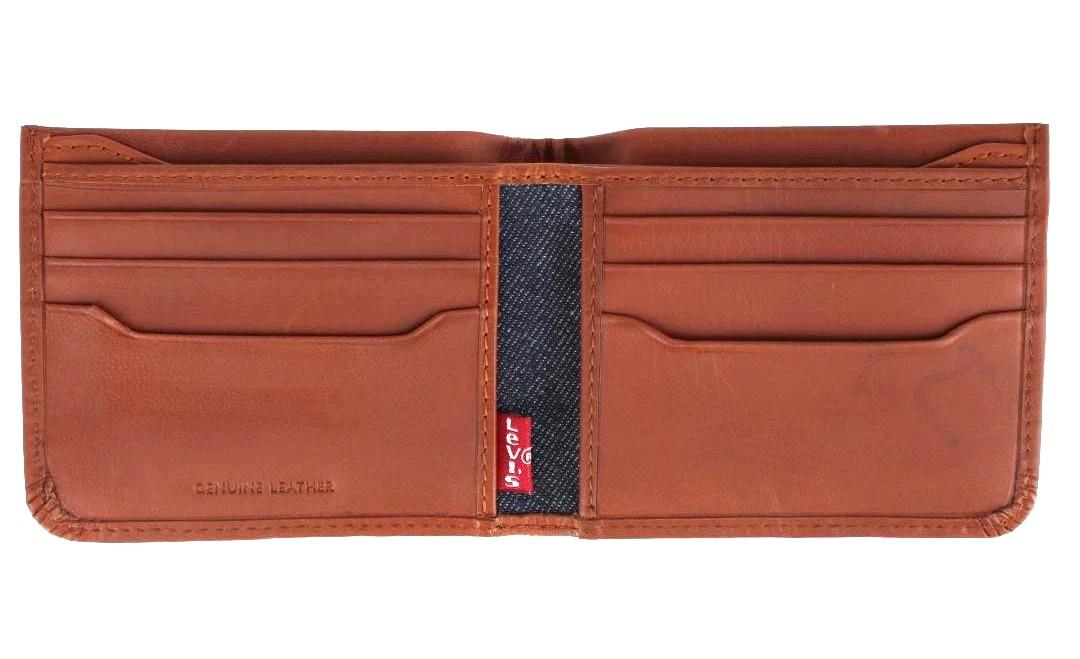 Levi's Men's RFID Bifold Leather Wallet Slim Classic Billfold