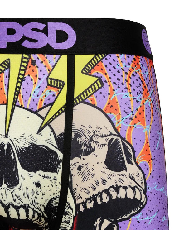 PSD Men's Insane Flaming Bones Boxer Briefs Multi Color